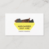 イエローゴミのスキップデザイン、スキップ/ダンプスター会社 名刺 (正面)