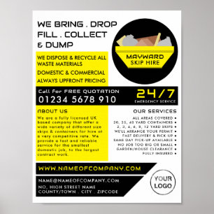 イエローゴミSkip、Skip/Dumpster会社 ポスター