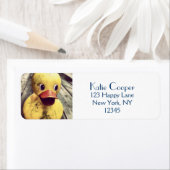 イエローゴムダッキー(アヒルちゃん)お風呂が必要! ラベル (インサイチュ)