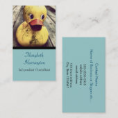 イエローゴムダッキー(アヒルちゃん)お風呂が必要! 名刺 (正面/裏面)