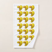 イエローゴムダッキー(アヒルちゃん)アヒルおもしろいキッズバスタイム バスタオルセット (ハンドタオル)