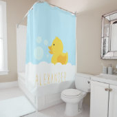 イエローゴムダッキー(アヒルちゃん) シャワーカーテン (インサイチュ)