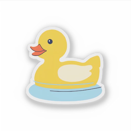 イエローゴムダッキー(アヒルちゃん) シール (正面)
