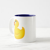 イエローゴムダッキー(アヒルちゃん) ツートーンマグカップ (正面左)