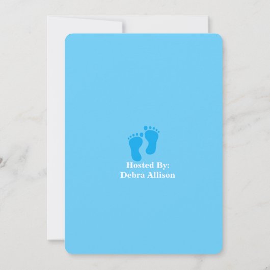 イエローゴムダッキー（アヒルちゃん）ベビーシャワー招待状 招待状 (裏面)