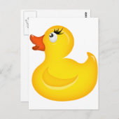 イエローゴムダッキー(アヒルちゃん) ポストカード (正面/裏面)