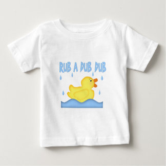 イエローゴムダッキー(アヒルちゃん)ラブアダブダブ ベビーTシャツ
