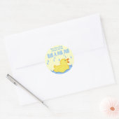 イエローゴムダッキー(アヒルちゃん)ラブアダブダブ ラウンドシール (封筒)