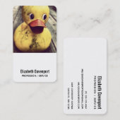 イエローゴムダッキー（アヒルちゃん）（土で覆われた） 名刺 (正面/裏面)