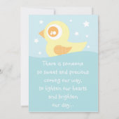 イエローゴムダッキー（アヒルちゃん）招待状 招待状 (裏面)