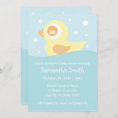 イエローゴムダッキー（アヒルちゃん）招待状 招待状 (正面/裏面)