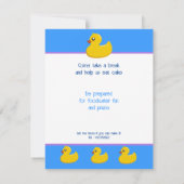 イエローゴムダッキー(アヒルちゃん)誕生会 招待状 (裏面)