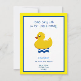 イエローゴムダッキー（アヒルちゃん）誕生会 招待状