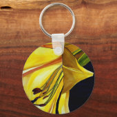 イエローゴールデンスプレンダーリリーオリジナルアート キーホルダー (正面)