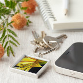 イエローゴールデンスプレンダーリリーオリジナルアート キーホルダー (側面)