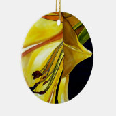 イエローゴールデンスプレンダーリリーオリジナルアート セラミックオーナメント (右)