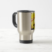 イエローゴールデンスプレンダーリリーオリジナルアート トラベルマグ (正面左)