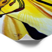 イエローゴールデンスプレンダーリリーオリジナルアート ポスター (角)