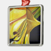 イエローゴールデンスプレンダーリリーオリジナルアート メタルオーナメント (左)