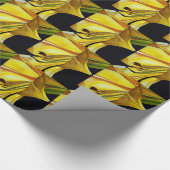 イエローゴールデンスプレンダーリリーオリジナルアート ラッピングペーパー (角)
