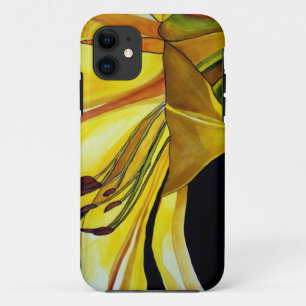 イエローゴールデンスプレンダーリリーオリジナルアート iPhone 11 ケース