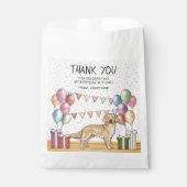 イエローゴールデンレトリエバーパステル誕生日サンキューユー フェイバーバッグ (正面)