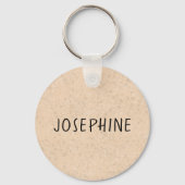 イエローゴールデンレトリバーカワイトカートゥーンカートゥーンドッグポートレート キーホルダー (裏面)