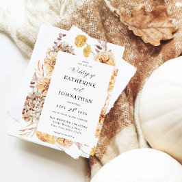 イエローゴールデン結婚フローラ 招待状