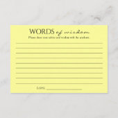 イエローゴールド 卒業 言葉の知恵 卒業 エンクロージャーカード (裏面)