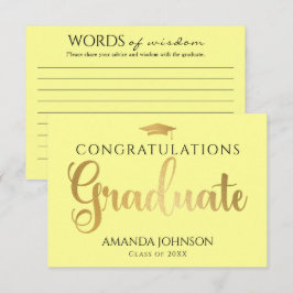 イエローゴールド 卒業 言葉の知恵 卒業 エンクロージャーカード