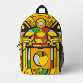 イエローサイバーパンク プリントバックパック