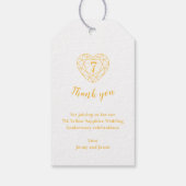 イエローサファイヤ結婚7周年ハート ギフトタグ (裏面)