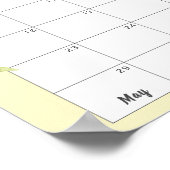 イエローサファリジャングルベビー誕生日付の推測ゲーム ポスター (角)