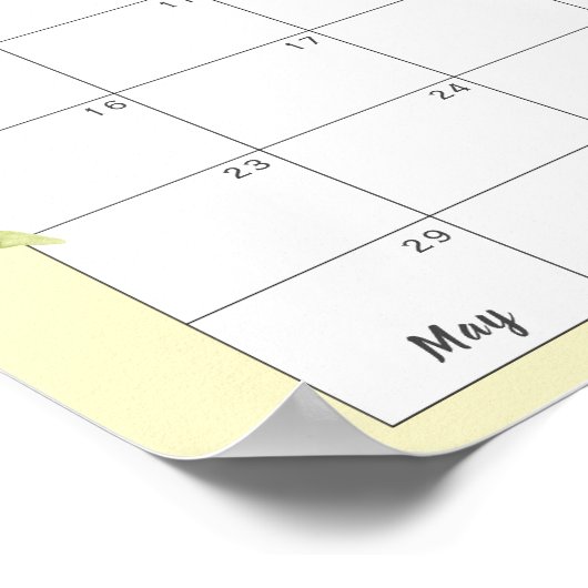 イエローサファリジャングルベビー誕生日付の推測ゲーム ポスター (角)