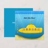 イエローサブマリンアンダーザシー招待状 招待状 (正面/裏面)