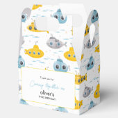 イエローサブマリンパターン子供の誕生日パーティー フェイバーボックス (オープン)