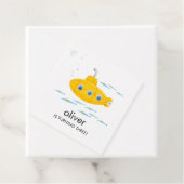 イエローサブマリン子供の誕生日メッセージカード フェイバータグ (インサイチュ)