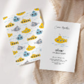 イエローサブマリン子供の誕生日招待状 招待状