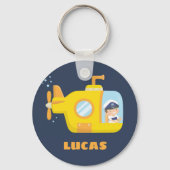 イエローサブマリン少年キャプテンキッズキーチェーン キーホルダー (正面)