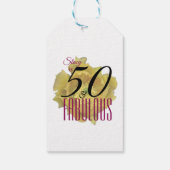 イエローサボスフラワー50と素晴らしい誕生日 ギフトタグ (裏面)