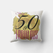 イエローサボスフラワー50と素晴らしい誕生日 クッション (裏面)