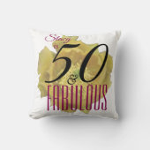 イエローサボスフラワー50と素晴らしい誕生日 クッション (正面)