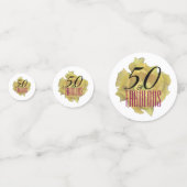 イエローサボスフラワー50と素晴らしい誕生日 コンフェッティ (裏面)