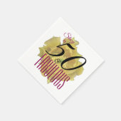 イエローサボスフラワー50と素晴らしい誕生日 スタンダードカクテルナプキン (角)