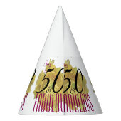 イエローサボスフラワー50と素晴らしい誕生日 パーティーハット (裏面)