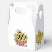 イエローサボスフラワー50と素晴らしい誕生日 フェイバーボックス (オープン)