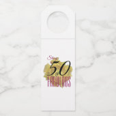 イエローサボスフラワー50と素晴らしい誕生日 ボトルネックタグ (裏面)