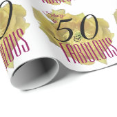 イエローサボスフラワー50と素晴らしい誕生日 ラッピングペーパー (ロールコーナー)