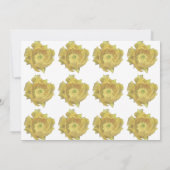 イエローサボスフラワー50と素晴らしい誕生日 招待状 (裏面)