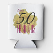 イエローサボスフラワー50と素晴らしい誕生日 缶クーラー (正面)